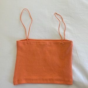 Zara Orange Cropped Tube Top